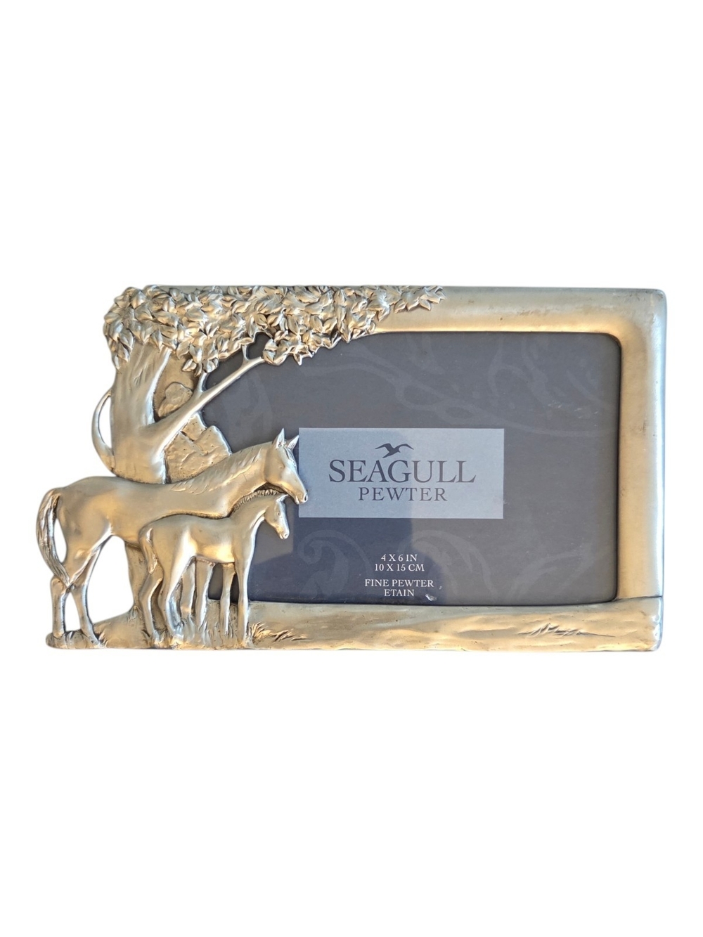 Seagull Pewter Silver Horse Family Picture Frame